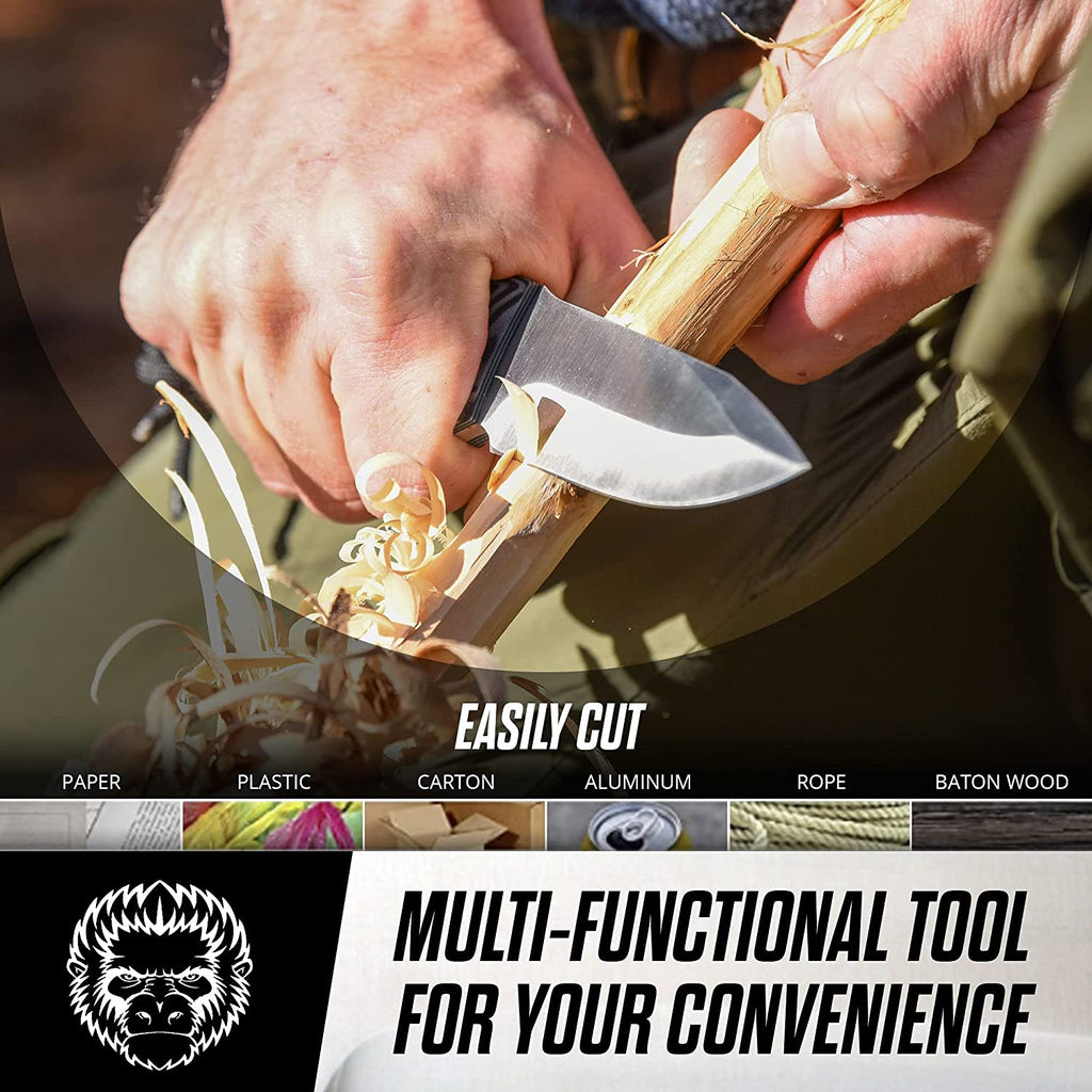 "The Silverback" Full Tang D2 Survival Camping Knife Gift Set