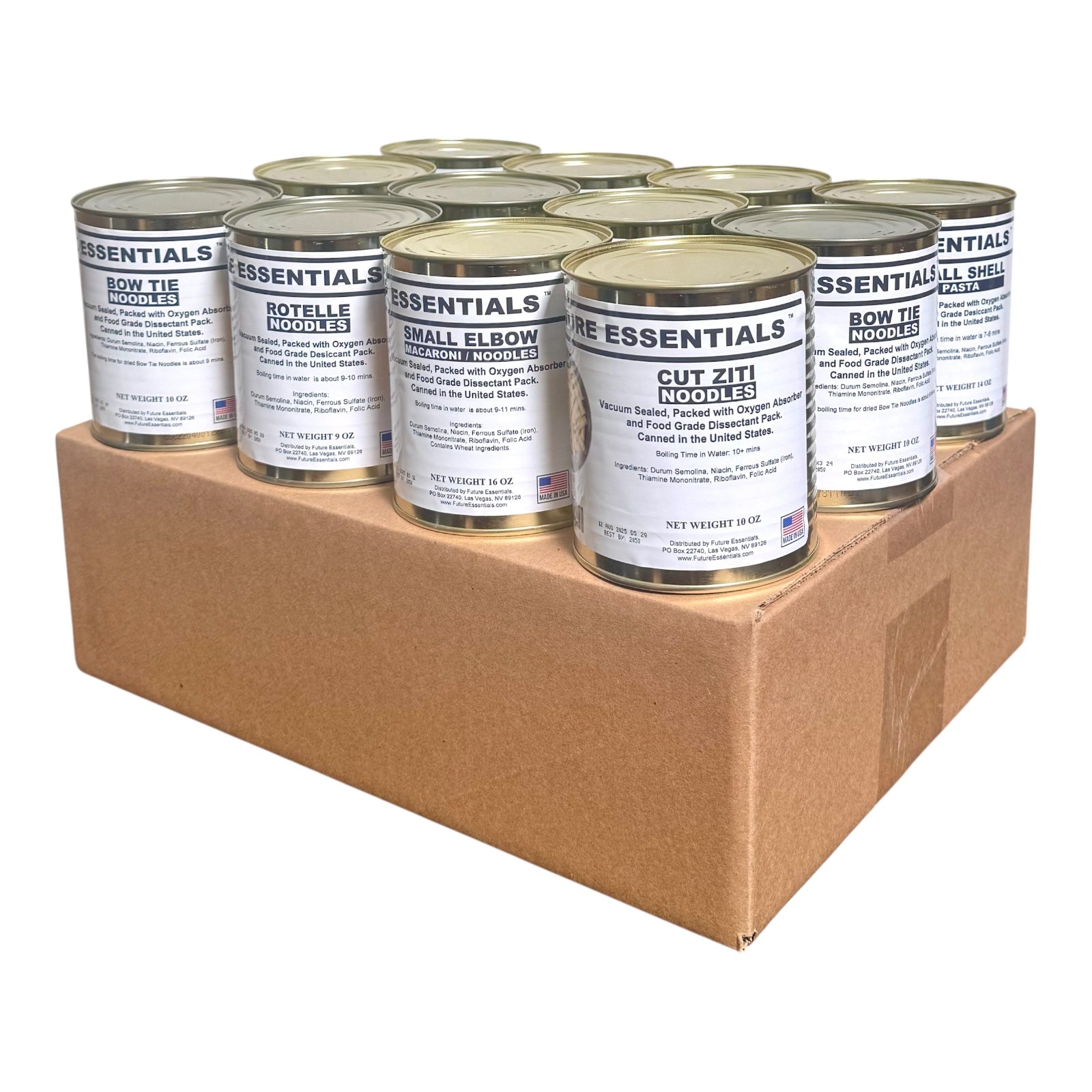 Case (12 Cans) of Future Essentials Canned Pasta Variety