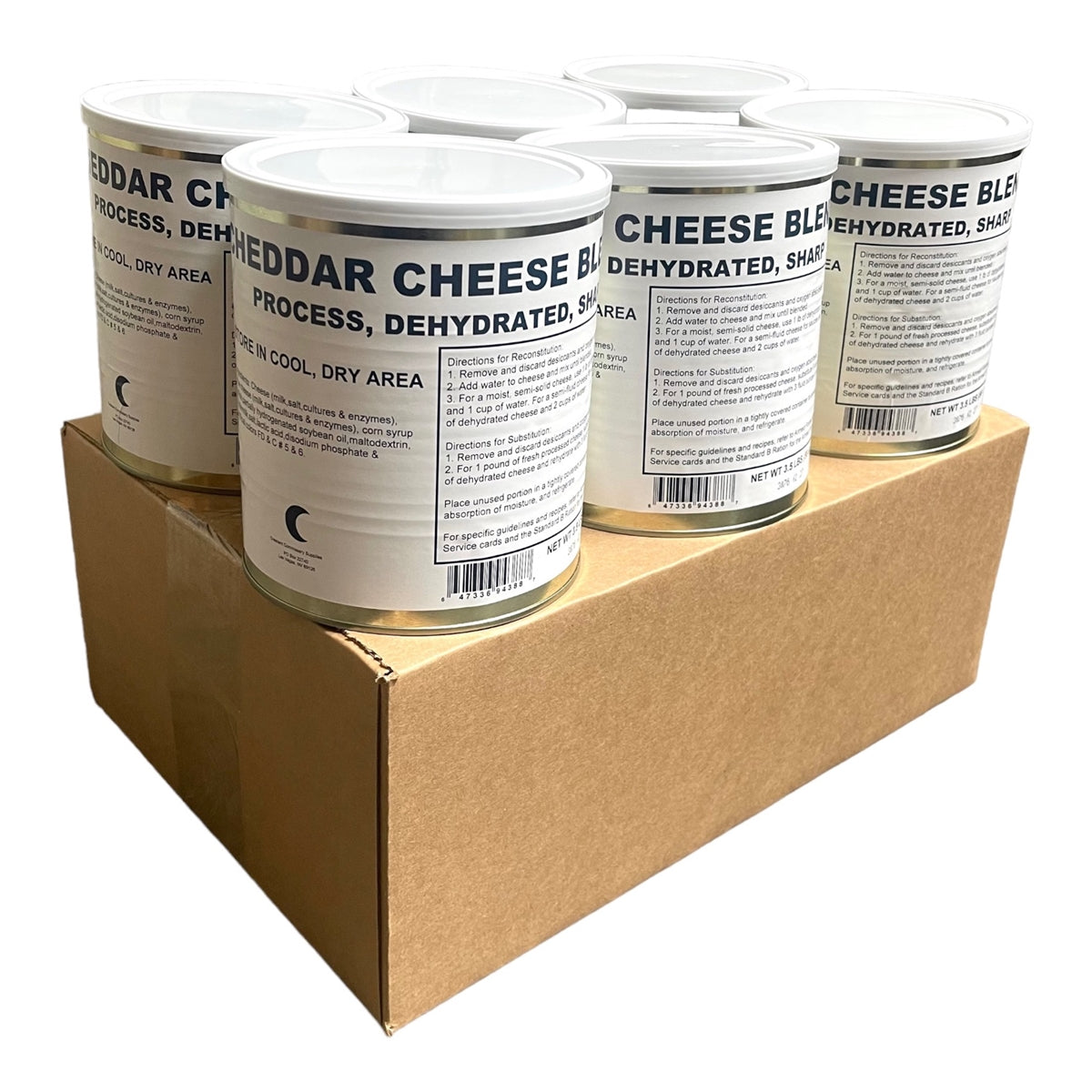 Dehydrated Powdered Cheddar Cheese Blend - Military Surplus