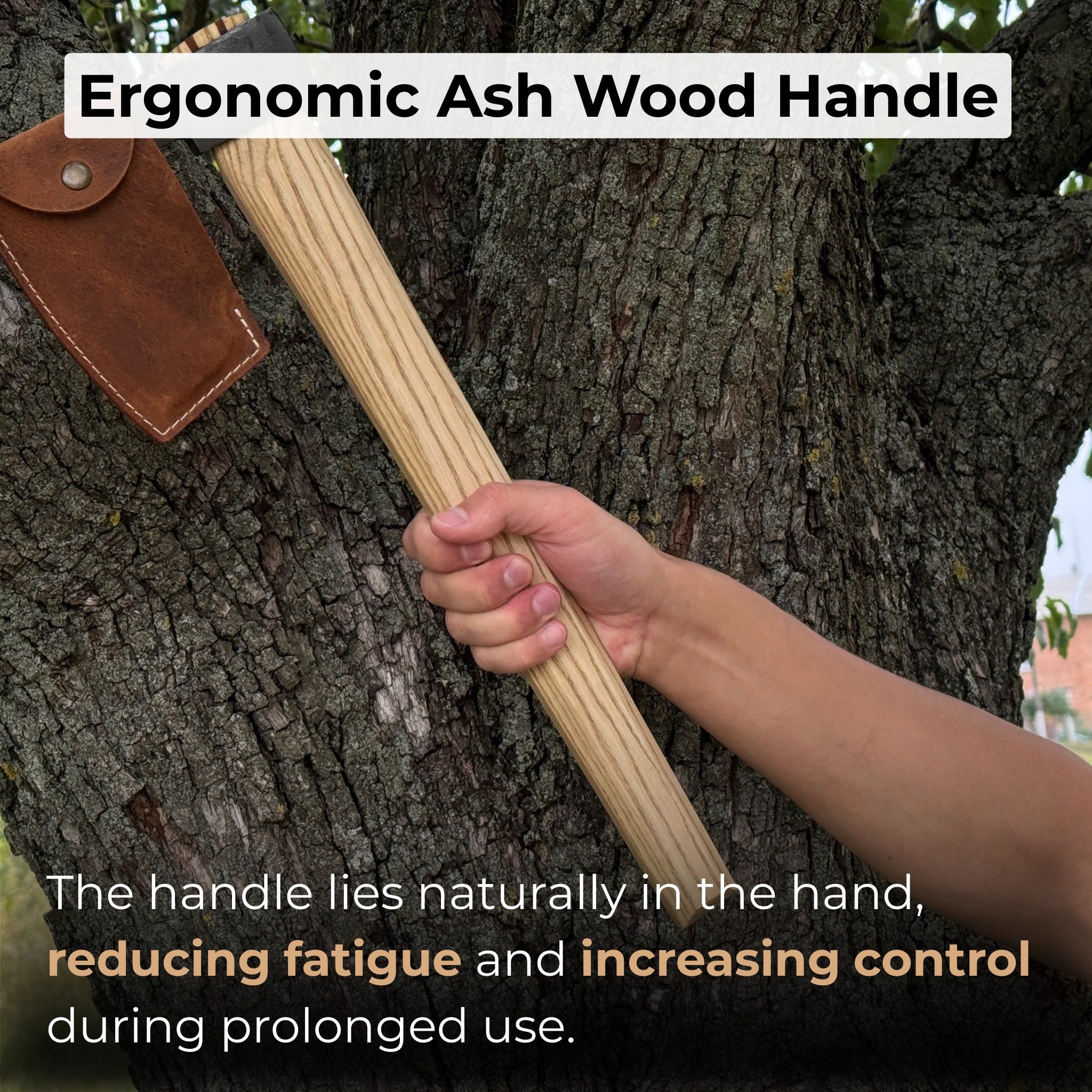 Bearded Axe with Leather Sheath (1.85 lb)