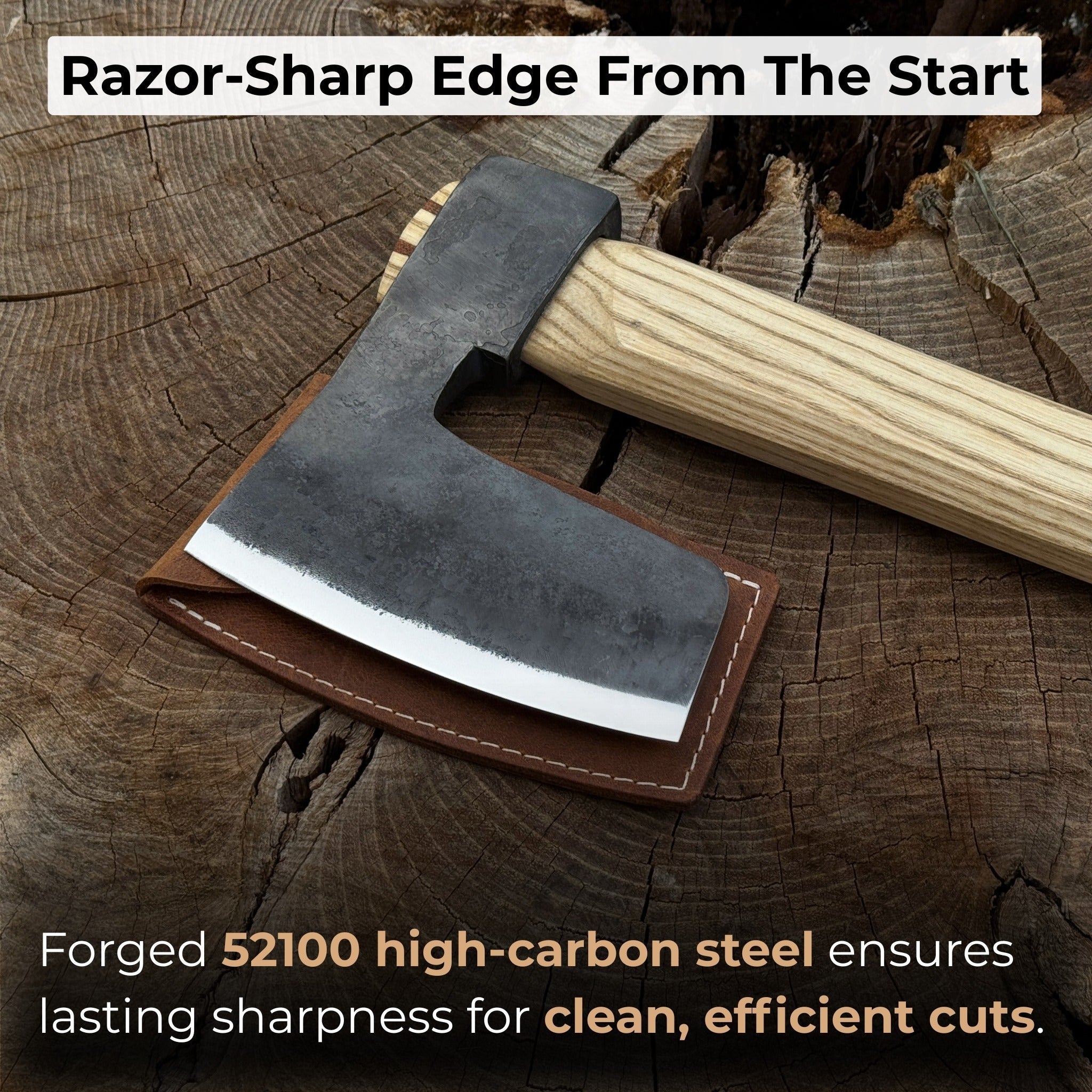 Bearded Axe with Leather Sheath (1.85 lb)